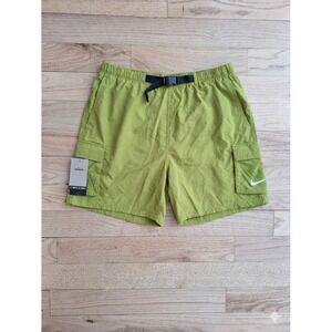 Nike Woven Flow Shorts Mens Sz XL Olive Green Athletic Swim Trunks